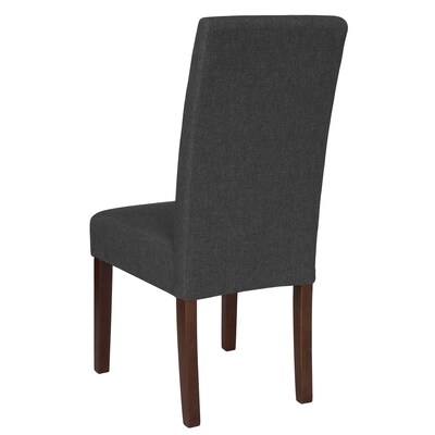 Flash Furniture Greenwich Series Midcentury Fabric Parsons Dining Chair, Gray, 6 Pack (6QYA379061GY)
