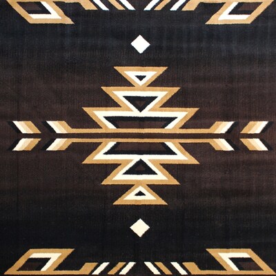 Flash Furniture Amado Collection Olefin/Jute 84" x 60" Rectangular Machine Made Rug, Brown (KPRGB907257BN)