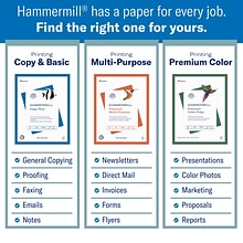 Hammermill Copy Plus 11 x 17 Copy Paper, 20 lbs., 92 Brightness, 500 Sheets/Ream (105023)