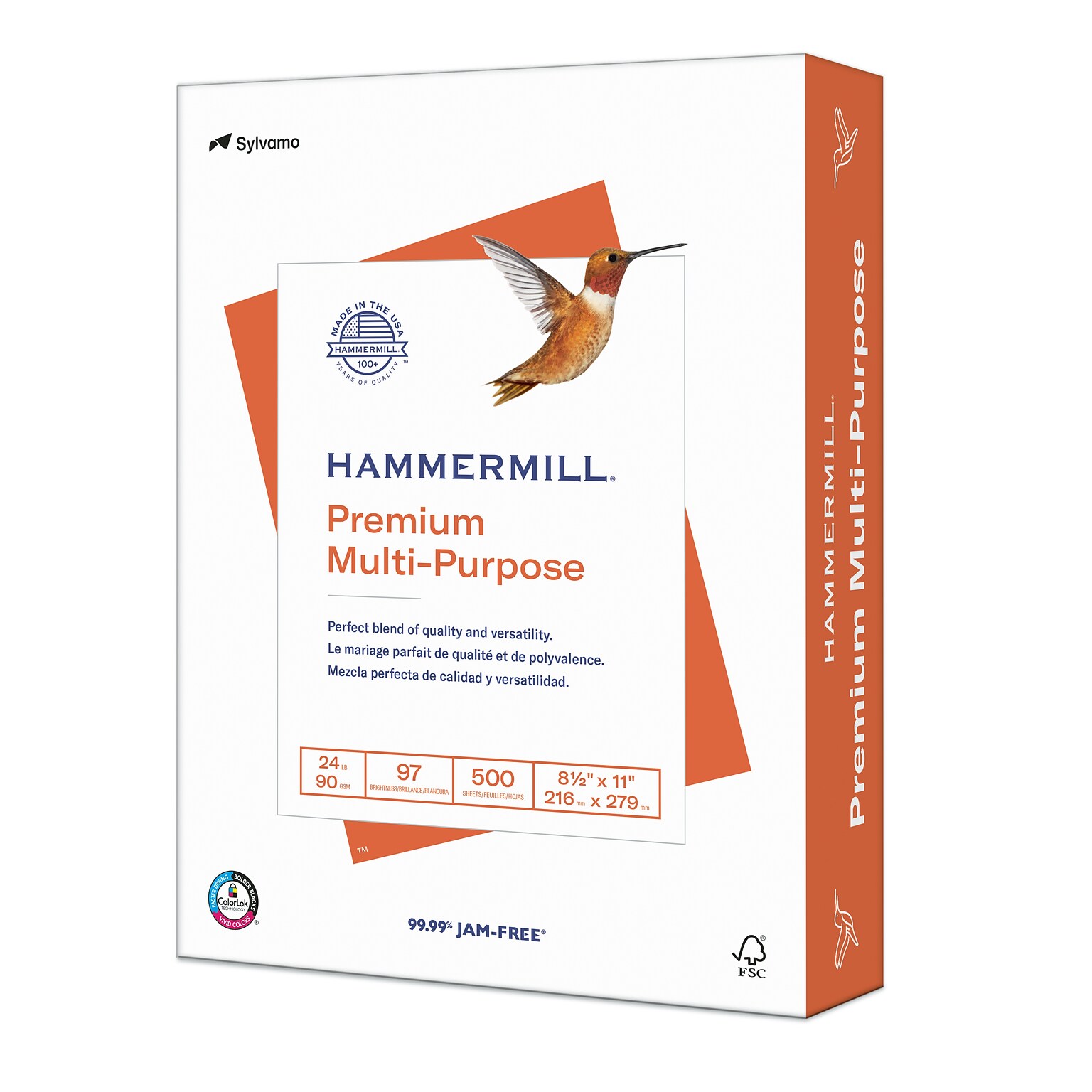 Hammermill Premium 8.5 x 11 Multipurpose Paper, 24 lbs., 97 Brightness, 500 Sheets/Ream (105810)