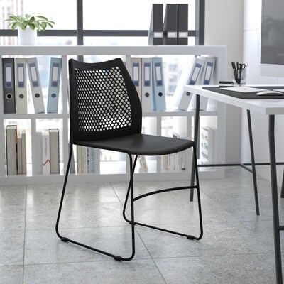 Flash Furniture HERCULES Plastic Stacking Chair, Navy/Gray (RUT498ANY)