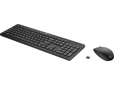 HP 230 Wireless Keyboard and Optical Mouse Combo, Jet Black (18H24AA#ABA)