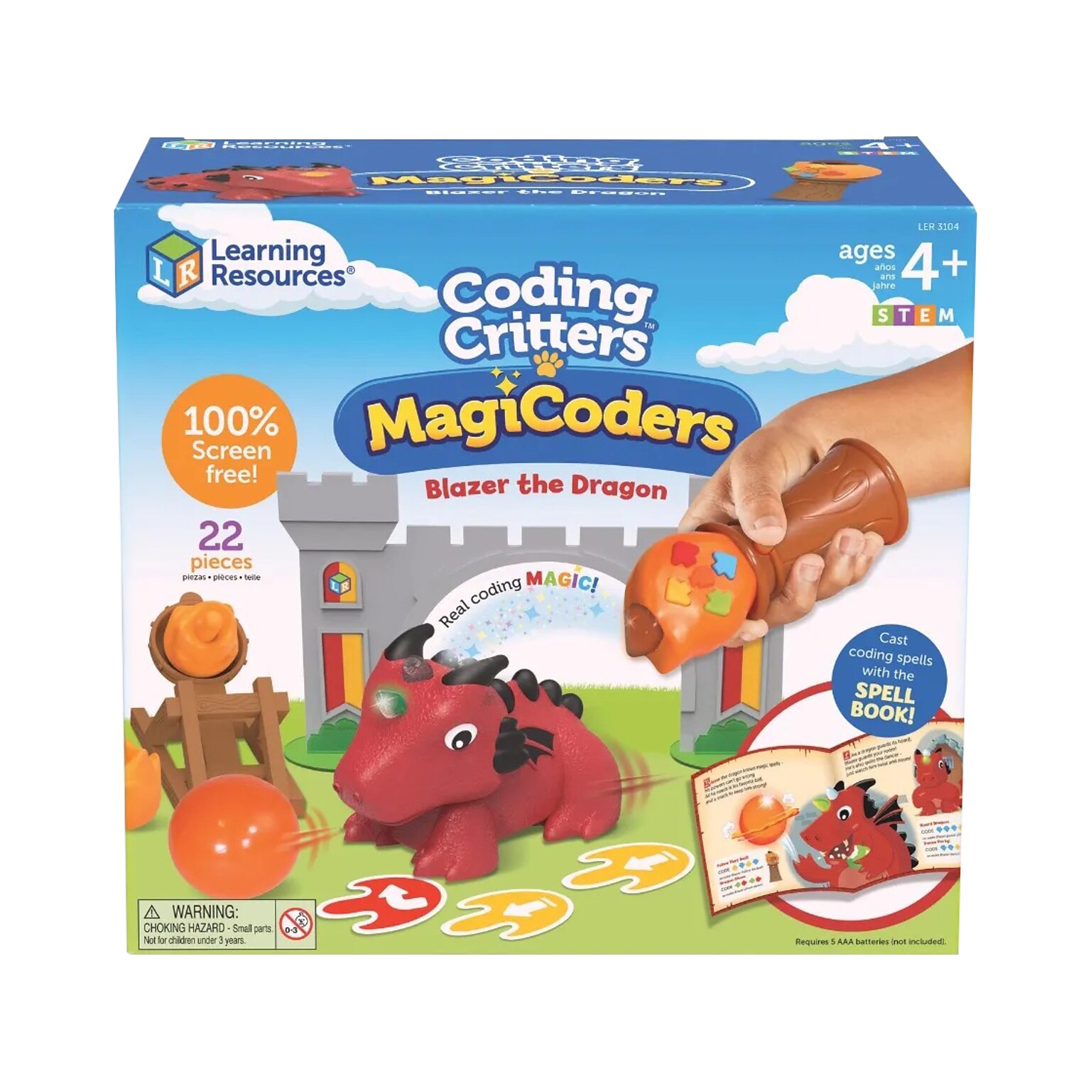 Learning Resources Coding Critters MagiCoders: Blazer the Dragon Set, Red (LER 3104)