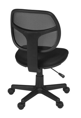 Regency Carter Swivel Office Chair, Black, Armless (5083BK)
