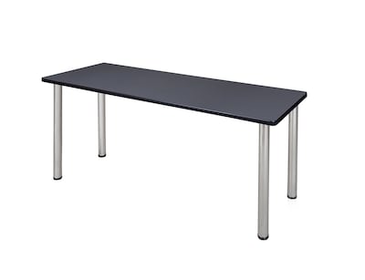 Regency Kee 72 x 24 Training Table- Grey/ Chrome
