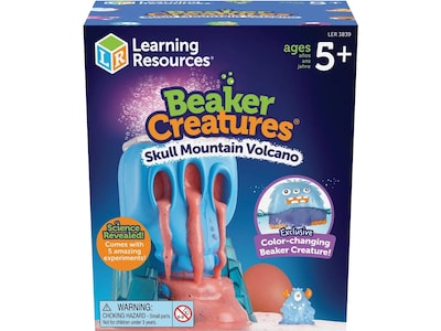 Learning Resources Beaker Creatures Skull Mountain Volcano, Blue/Red (LER3839)