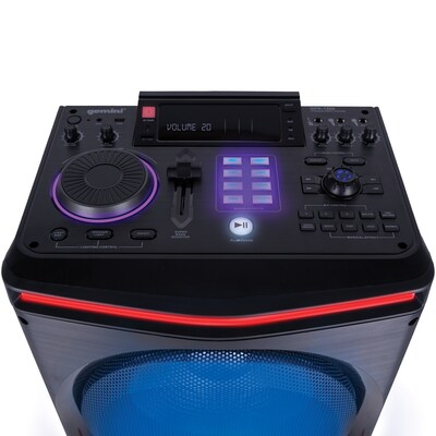 Gemini GPK-1200 Bluetooth 6,000-Watt Home Karaoke Party System with Wired Microphone, FM Radio, and Remote (GPK-1200)