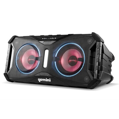 Gemini SoundSplash Dual 8-In 400-Watt Floating Bluetooth True Wireless Rechargeable Speaker with LED Party Lighting (SOSP-8BLK)