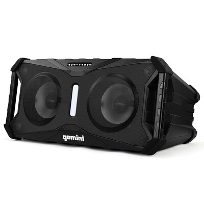 Gemini SoundSplash Dual 8-In 400-Watt Floating Bluetooth True Wireless Rechargeable Speaker with LED Party Lighting (SOSP-8BLK)