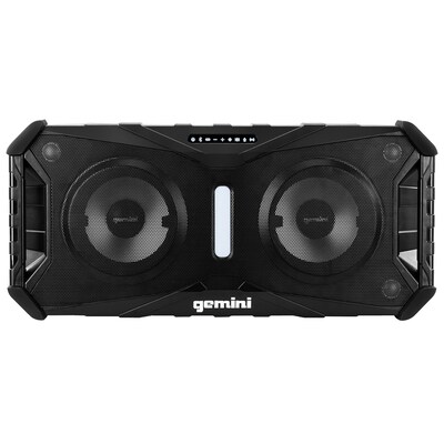 Gemini SoundSplash Dual 8-In 400-Watt Floating Bluetooth True Wireless Rechargeable Speaker with LED Party Lighting (SOSP-8BLK)