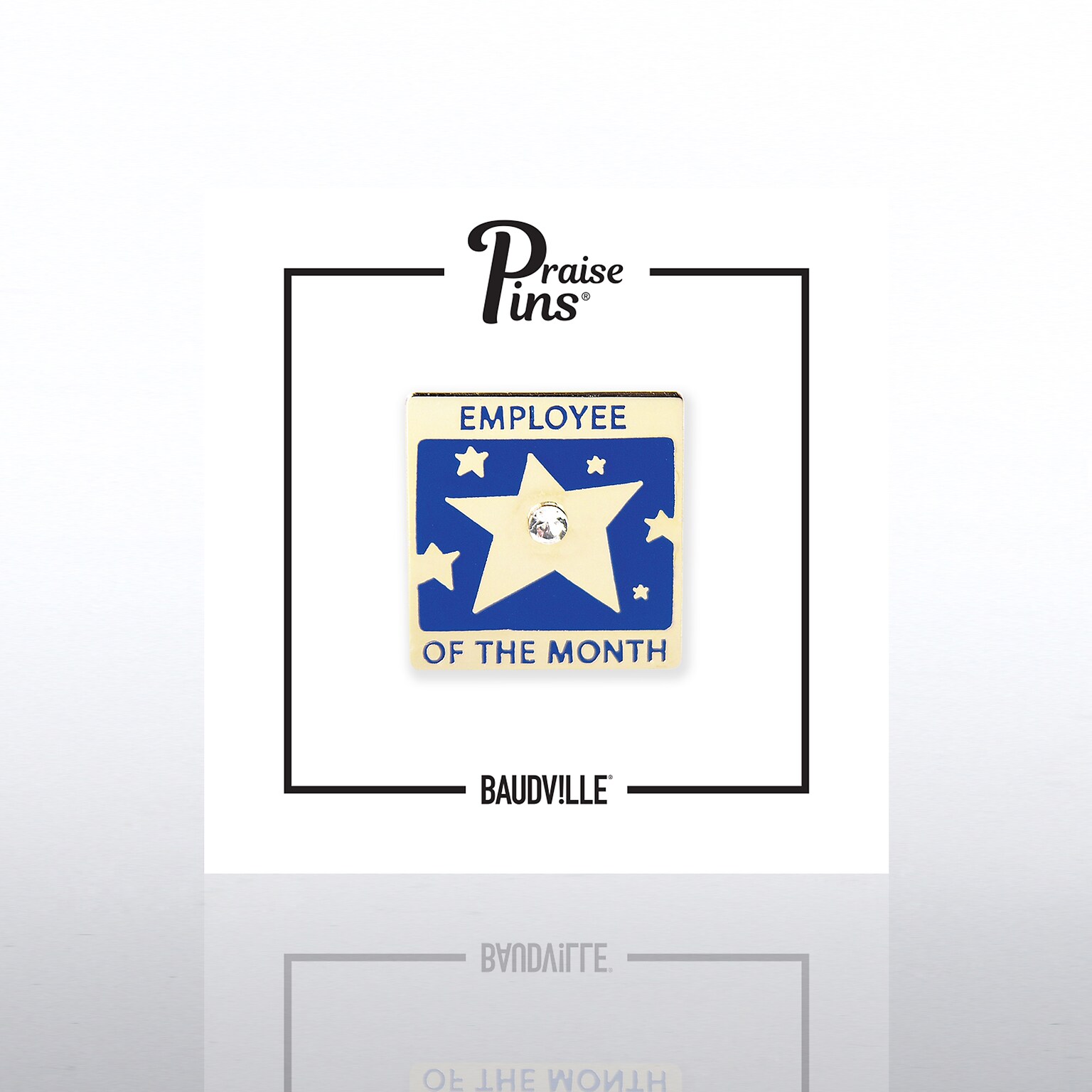 Baudville® Lapel Pin, Employee of the Month With Gem