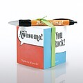 Baudville® Sticky Note Cube W/ Pen Set, Positive Praise