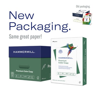 Hammermill Premium Color Copy 8.5 x 14 Printer Paper, 28 lbs., 100 Brightness, 500 Sheets/Ream, 8
