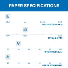 Hammermill Copy Plus 8.5 x 11 Copy Paper, 20 lbs., 92 Brightness, 1500 Sheets/Carton (105040)