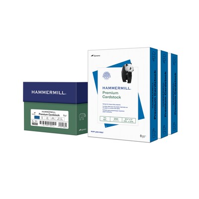 Hammermill Premium 110 lb. Cardstock Paper, 8.5 x 11, Blue, 600 Sheets/Carton (168350)