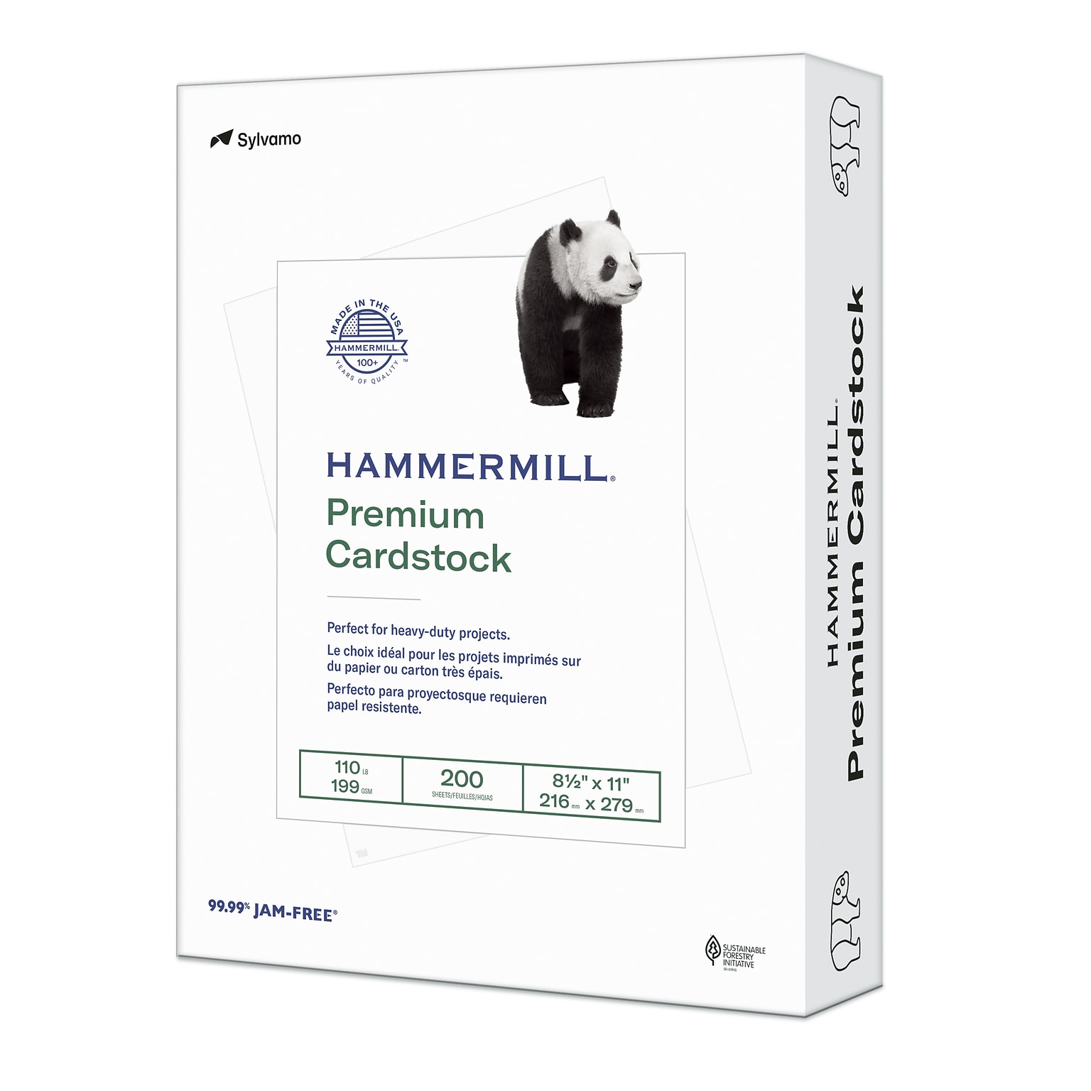 Hammermill Premium 110 lb. Cardstock Paper, 8.5 x 11, White, 200 Sheets/Ream (168380R)