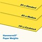 Hammermill Premium 110 lb. Cardstock Paper, 8.5" x 11", Yellow, 200 Sheets/Ream (168370R)