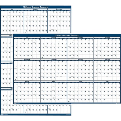 2022-2023 House of Doolittle 18 x 24 Academic Monthly Eraseable Wall Calendar, Reversible (3965-23)