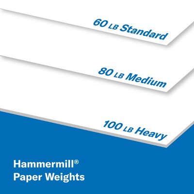 Hammermill Premium Color Copy 60 lbs. Cover Paper, 8.5" x 11", Photo White, 250 Sheets/Pack (122549)