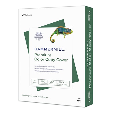 Hammermill Premium Color Copy 60 lbs. Cover Paper, 8.5 x 11, Photo White, 250 Sheets/Pack (122549)