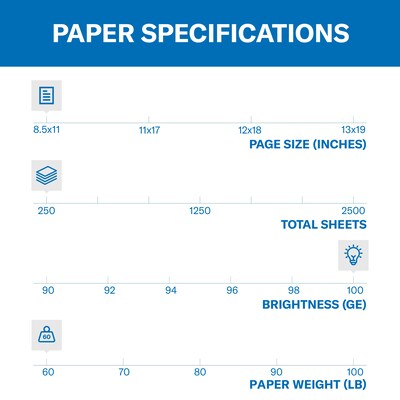 Hammermill Color Copy Digital Cover Stock 60 lbs. 8-1/2 x 11 White 250 Sheets