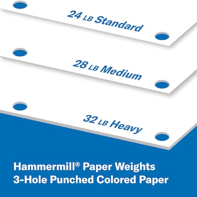 Hammermill Colored Paper, Blue Copy Paper, 20 lb, 8-1/2 x 11, 1 Ream, 500  Sheets