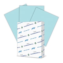 Hammermill Colors Multipurpose Paper, 20 lbs., 8.5 x 11, Blue, 500 Sheets/Ream (103309)