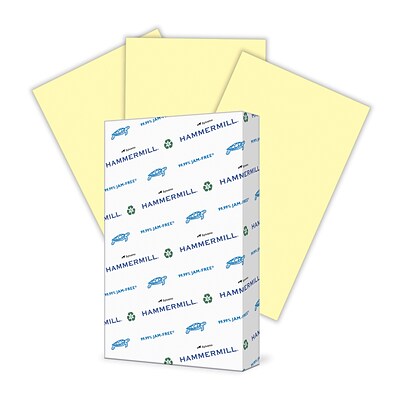Hammermill Colors Multipurpose Paper, 20 lbs., 8.5 x 14, Canary, 500/Ream (103358)
