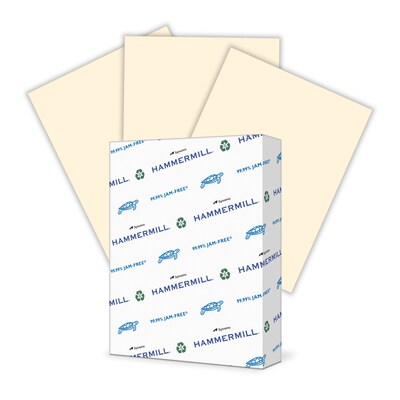 Hammermill Colors 8.5 x 11 Multipurpose Paper, 24 lbs., Ivory, 500 Sheets/Ream (104406)