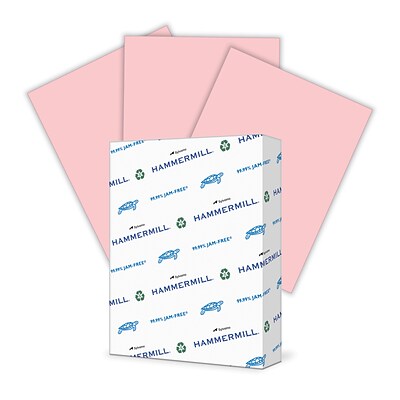 Hammermill Colors Multipurpose Paper, 24 lbs., 8.5 x 11, Pink, 500/Ream (104463)