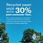 Hammermill Great White 30% Recycled 8.5" x 11" Copy Paper, 20 lbs., 92 Brightness, 500 Sheets/Ream (86700)
