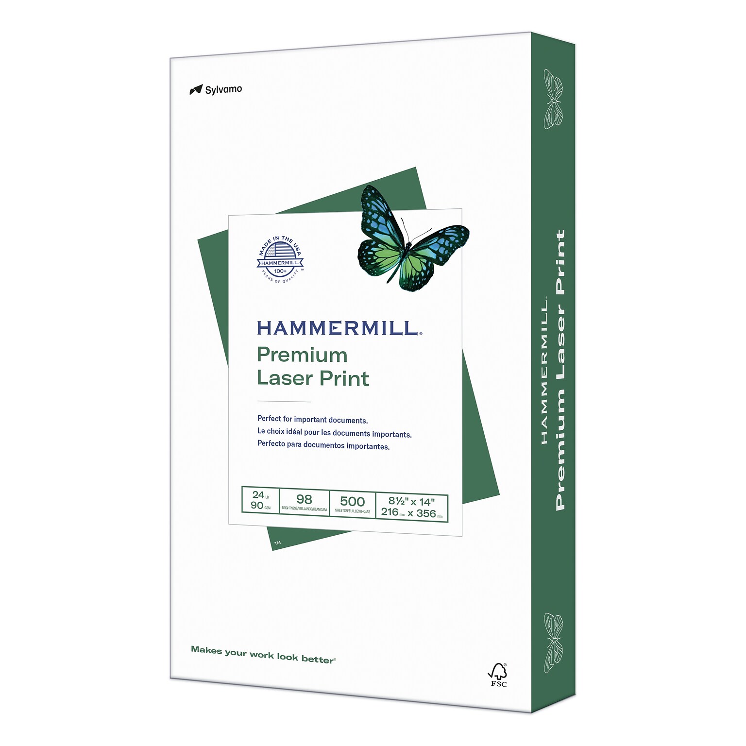 Hammermill Premium 8.5 x 14 Laser Paper, 24 lbs., 98 Brightness, 500 Sheets/Ream (104612)