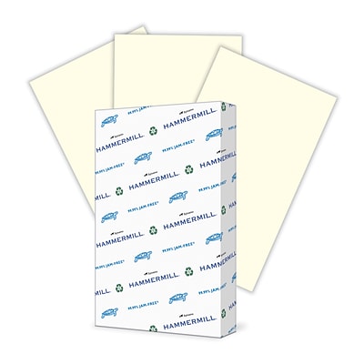 Hammermill Recycled Fore® MP Color Paper, LETTER-size, 20 lb., Cream, 8 1/2 x 11, 500 Sheets/Ream