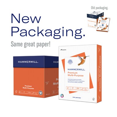 Hammermill Premium Inkjet & Laser 8.5 x 11 Multipurpose Paper, 24 lbs., 97 Brightness, 500 Sheets/