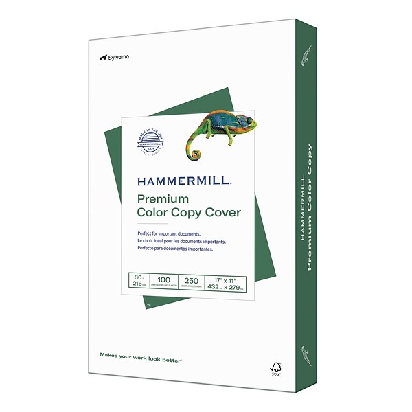 Hammermill Digital Cover Stock - 80 Lb Photo White 8.5x11 Inch For Copiers & Laser Printers (250 Sheets)