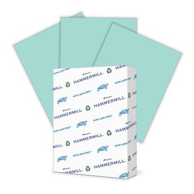 Hammermill Color 8.5 x 11 Copy Paper, 20 lbs., Turquoise, 500/Ream (HAM103820)