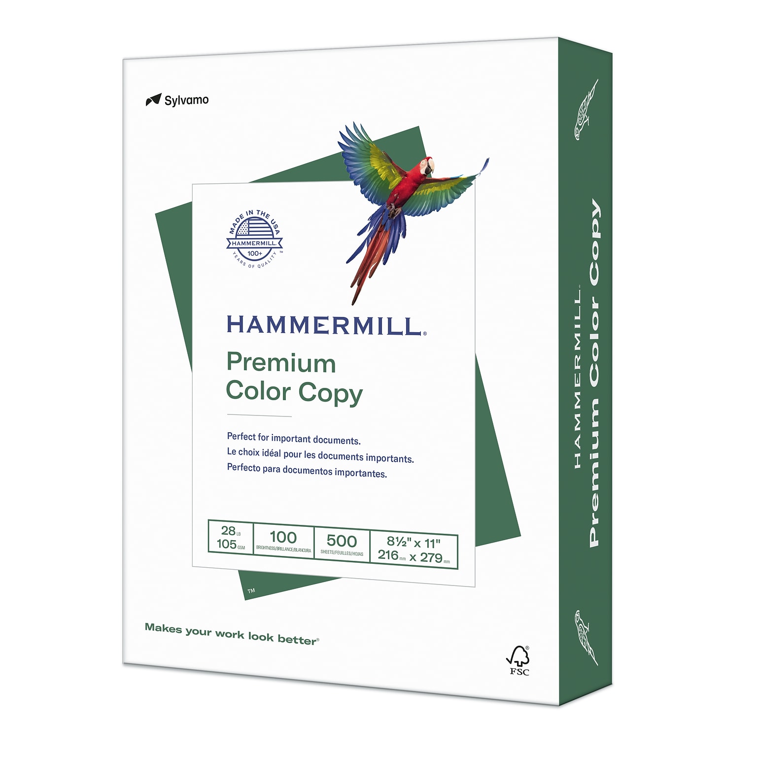 Hammermill Premium 8.5 x 11 Color Copy Paper, 28 lbs., 100 Brightness, 500 Sheets/Ream (102467)