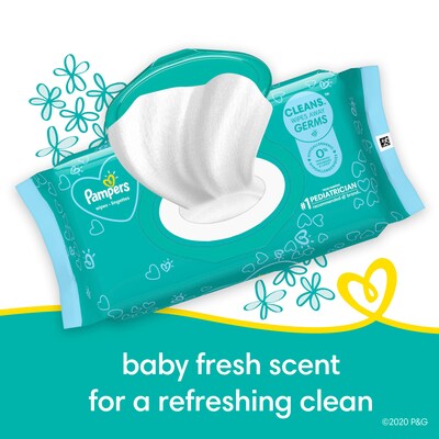 Pampers Baby Wipes, Baby Fresh Scented, 7 Pop-Top Packs, 504 Count (75473)