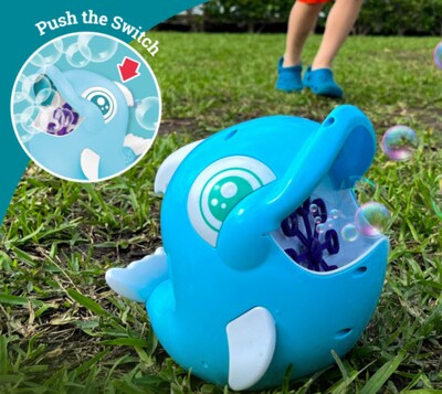 JussStuff Dolphin Bubble Machine, Blue (RFD347417)