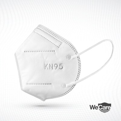 WeCare Disposable KN95 Face Mask, Adult, White, 20 Masks/Box, 50 Boxes/Pack (TBN202737)