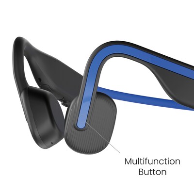 Shokz OpenMove Bone-Conduction Open-Ear Lifestyle Headphones with Microphones, Blue (S661-ST-BL-US)