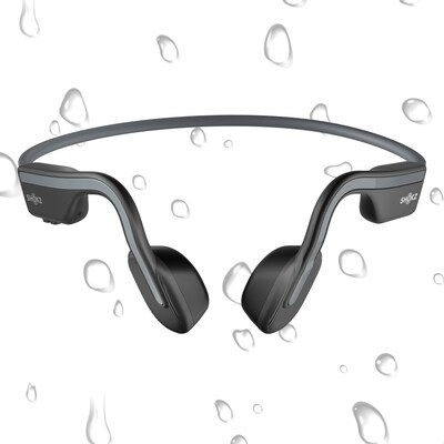Shokz OpenMove Bone-Conduction Open-Ear Lifestyle Headphones with Microphones, Gray (S661-ST-GY-US)