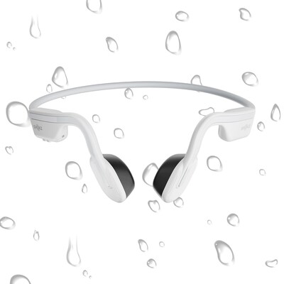 Shokz OpenMove Bone-Conduction Open-Ear Lifestyle Headphones with Microphones, White (S661-ST-WT-US)