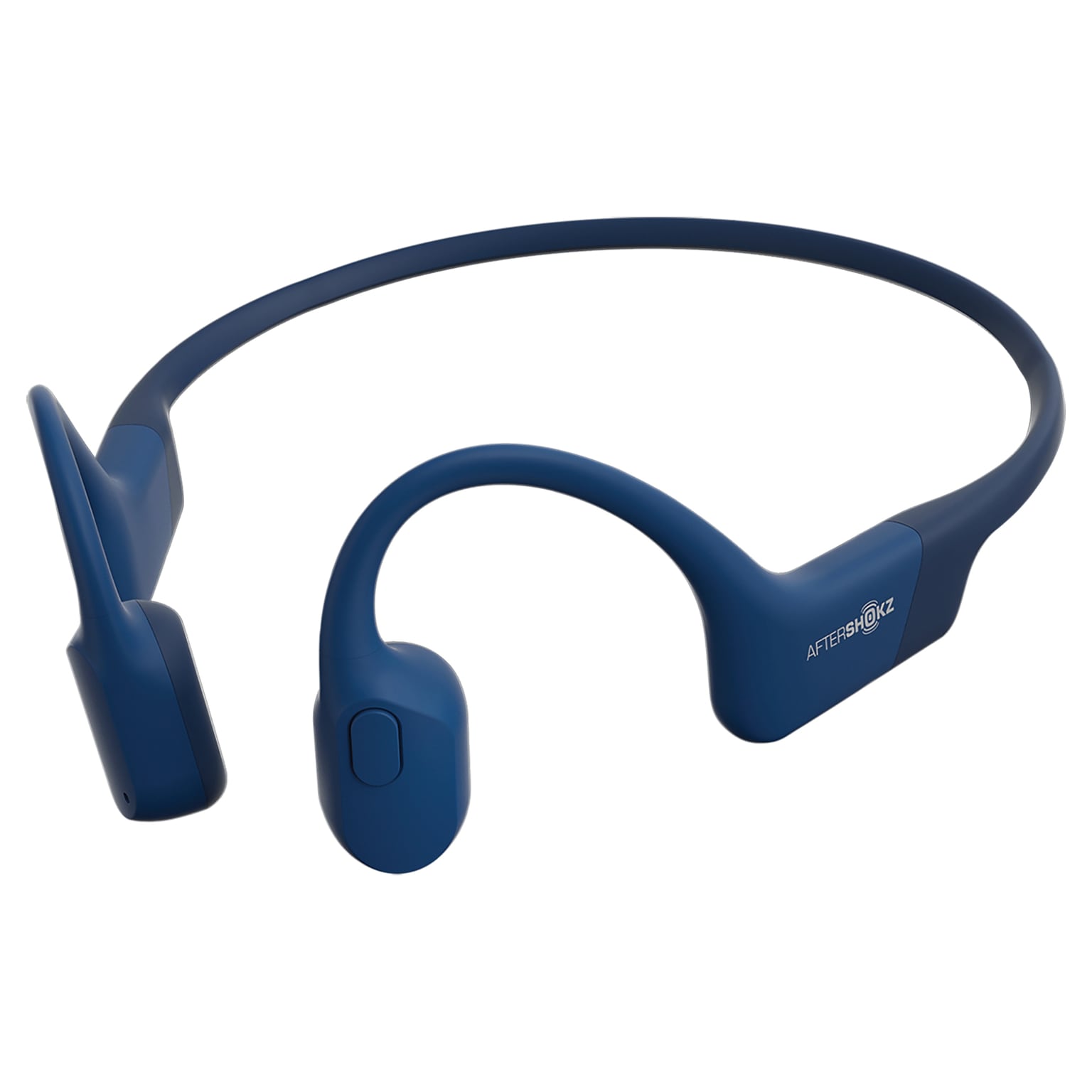 Shokz OpenRun Bone-Conduction Open-Ear Sport Headphones with Microphones,Blue (S803-ST-BL-US)