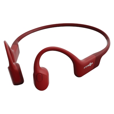 Shokz OpenRun Bone-Conduction Open-Ear Sport Headphones with Microphones, Red (S803-ST-RD-US)