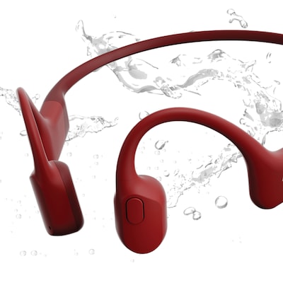 Shokz OpenRun Bone-Conduction Open-Ear Sport Headphones with Microphones, Red (S803-ST-RD-US)