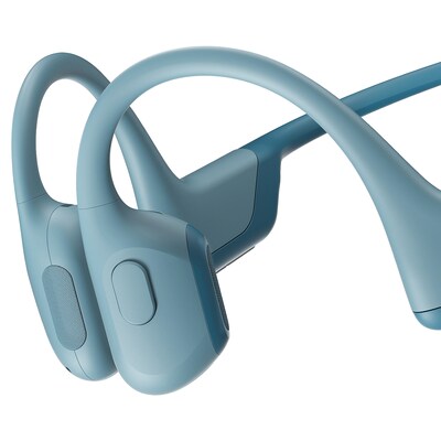 Shokz OpenRun Pro Premium Bone-Conduction Open-Ear Sport Headphones with Microphones, Blue (S810-ST-