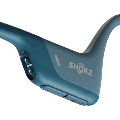 Shokz OpenRun Pro Premium Bone-Conduction Open-Ear Sport Headphones with Microphones, Blue (S810-ST-BL-US)