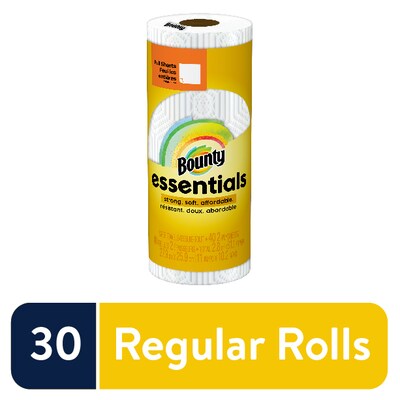 Bounty Quick-Size Paper Towels, White, 12 Family Rolls = 30 Regular Rolls