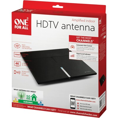 One For All Amplified Indoor Smart HDTV Antenna (16472)
